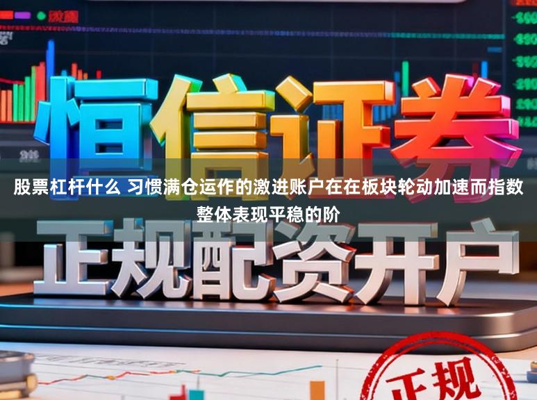 股票杠杆什么 习惯满仓运作的激进账户在在板块轮动加速而指数整体表现平稳的阶